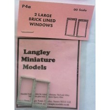 P4a 2 large Brick windows Unpainted Kit OO Scale 1:76