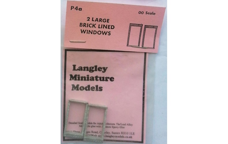 P4a 2 large Brick windows Unpainted Kit OO Scale 1:76