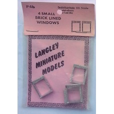 4 small Plain Victorian windows Part P2d UNPAINTED OO Scale Langley Models Kit 