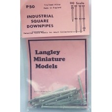 P50 Industrial square downpipes Unpainted Kit OO Scale 1:76