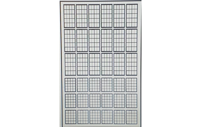 P52b 20 panel Window Glazing White (OO scale 1/76th)
