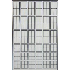 P53b 4 panel Sash Window Glazing White (OO scale 1/76th)