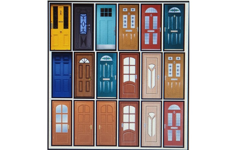 P55 Door Panels (coloured) to fit Door Frames (OO scale 1/76th)