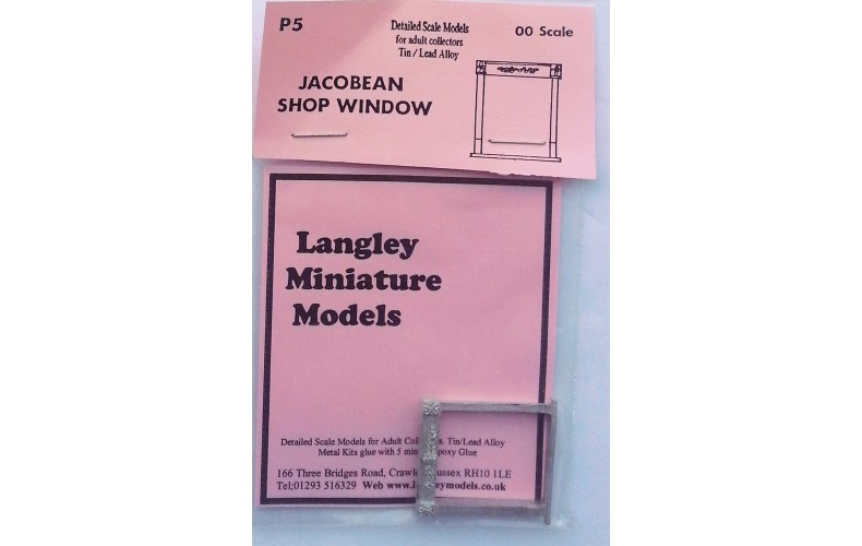 P5 Jacobean large shop window Unpainted Kit OO Scale 1:76