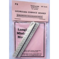 P8 2 Georgian Cornice boards Unpainted Kit OO Scale 1:76