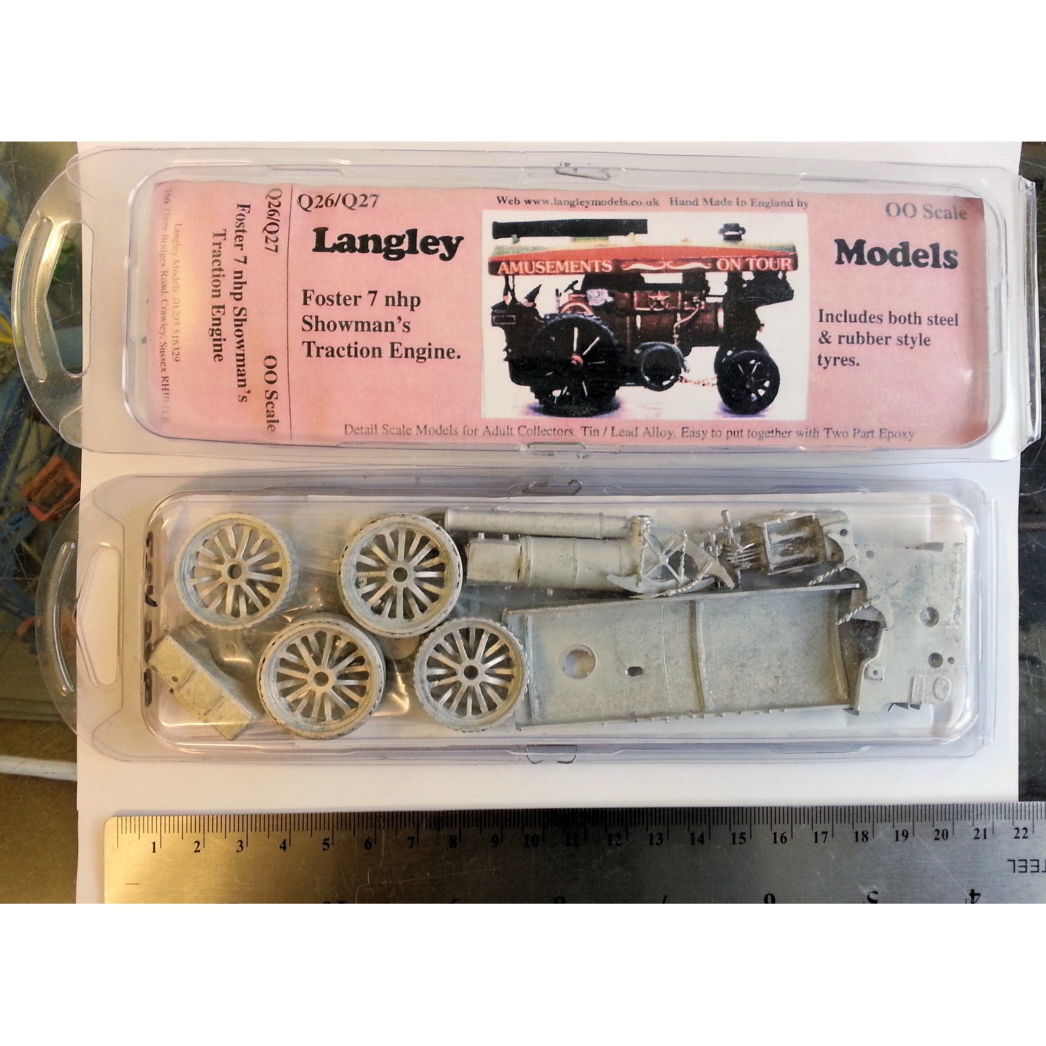 Langley Models Foster Traction Engine OO Scale 1:76 UNPAINTED Funfair Kit Q26-27