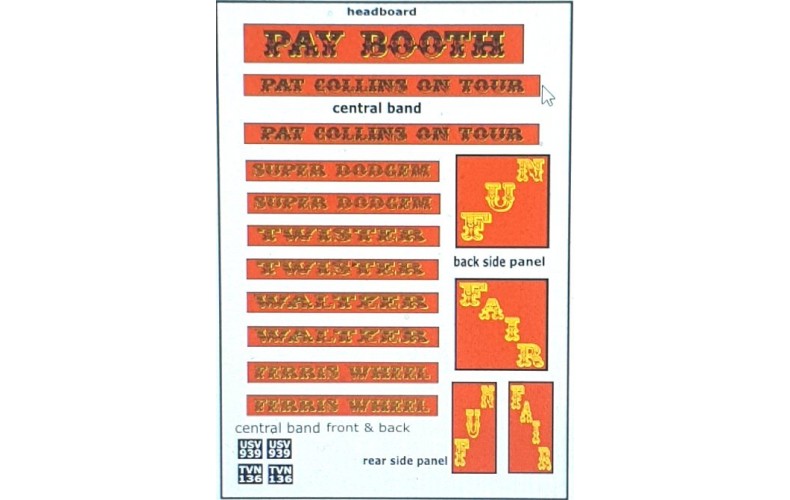 Q2t Pay Booth Decals (OO scale 1/76th)