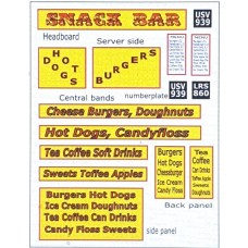 Q3t Snack Bar Decals for Q3 (OO scale 1/76th)