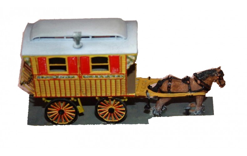 Q41 Burton Horse drawn Living Van Unpainted Kit OO Scale 1:76 