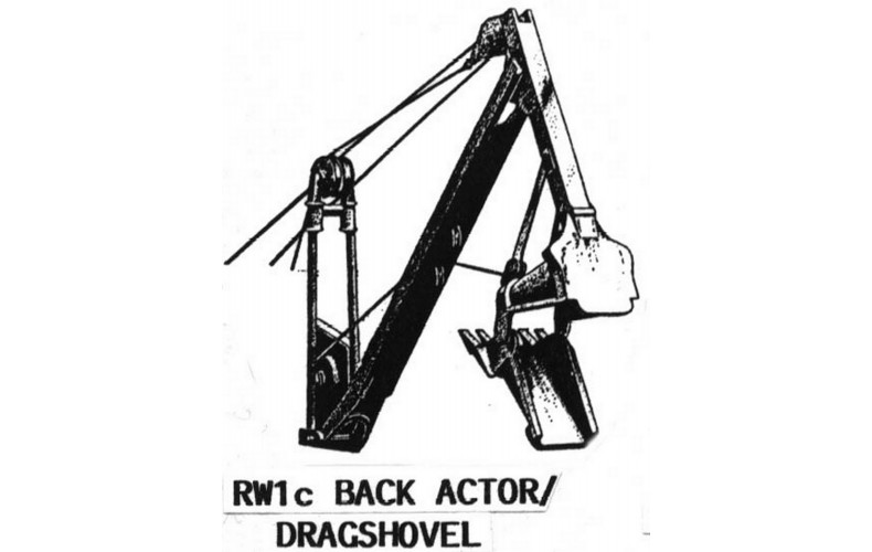 RW1c Ruston Bucyrus 19-RB Dragshovel/Back Actor Unpainted Kit OO Scale 1:76