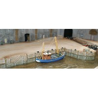 NMB16 Stone Wharf Walls/stairs & pedestrian ramps (512mm) Unpainted Kit N Scale 1:148