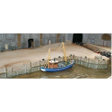 NMB16 Stone Wharf Walls/stairs & pedestrian ramps (512mm) Unpainted Kit N Scale 1:148