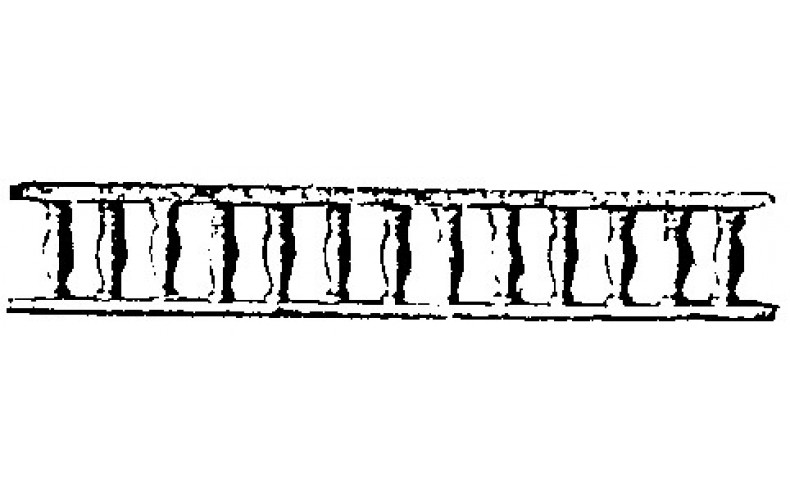 P30 4 strips of Balustrade Unpainted Kit OO Scale 1:76