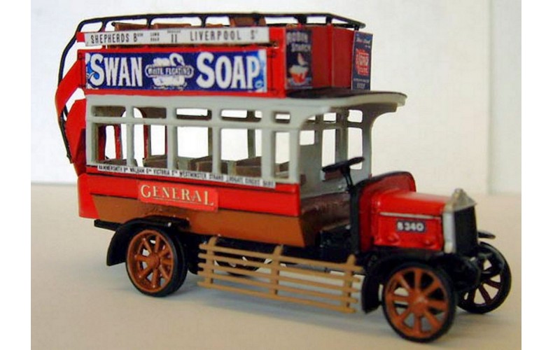 S4 Damiler/AEC 'B'type D/deck bus 1911 Unpainted Kit OO Scale 1:76