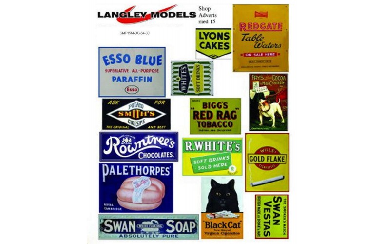 SMF16 Copies of old enamel signs -Shop adverts large