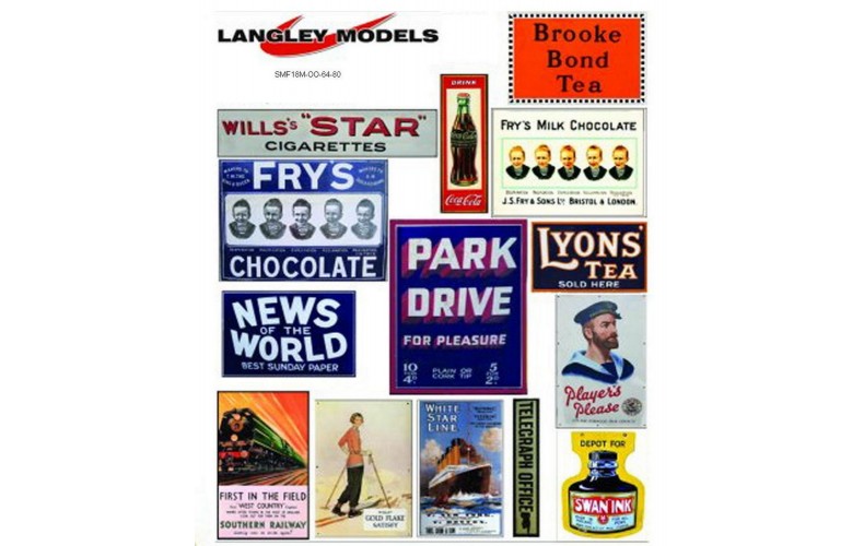 SMF18 Enamel Sign Reproductions -Station ads (medium) 