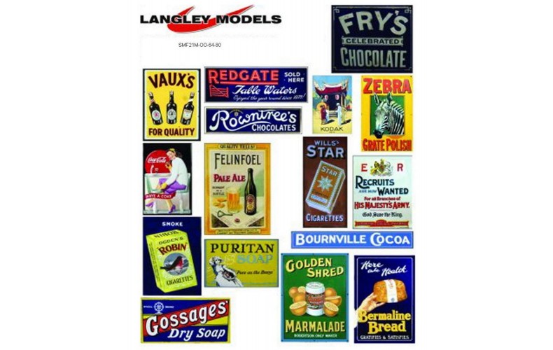 SMF22 Copies of old enamel signs -Street adverts large