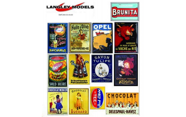 SMF23 Copies of old enamel signs -European Adverts large