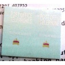T12 Telephone Van transfers (OO Scale 1/76th)