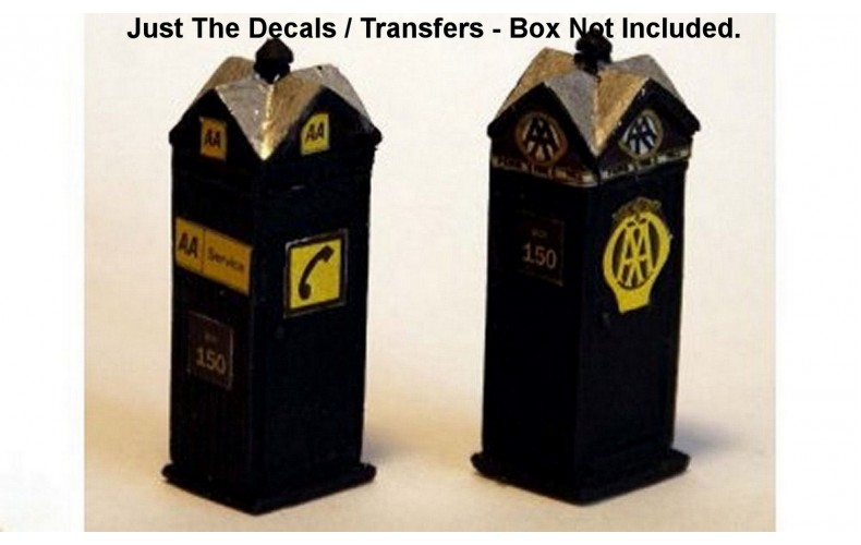 T13 AA Telephone Waterslide Transfers (OO Scale 1/76th)