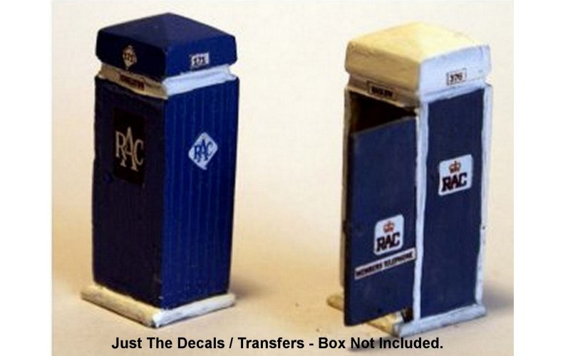 T14 RAC Telephone Waterslide Transfers  (OO Scale 1/76th)