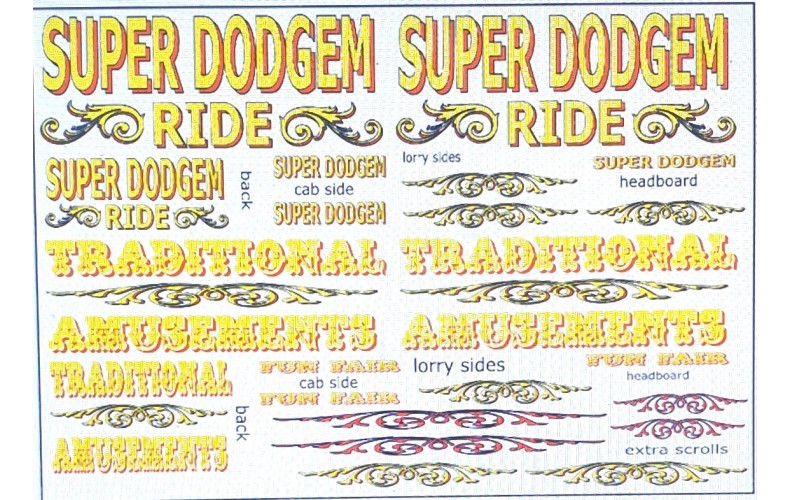 NT13 Fairground Decals (yellow) ( Nscale 1/148th)