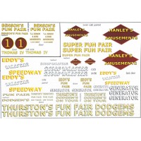 NT14 Fairground Decals (yellow, maroon, white) (N scale 1/148th)