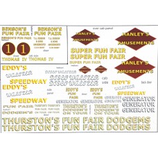 NT14 Fairground Decals (yellow, maroon, white) (N scale 1/148th)