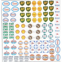 T25 Petrol Pumpheads & Oildrum Fuel Company Logo Decals (OO scale 1/76th)