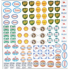 T25 Petrol Pumpheads & Oildrum Fuel Company Logo Decals (OO scale 1/76th)