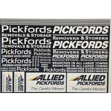 50T9new Pickfords (white) Decals (O scale 1/50th)
