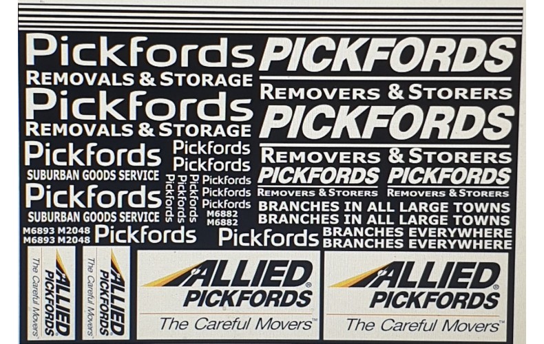 NT12 Pickfords Haulage Decals (N Scale 1/148th)