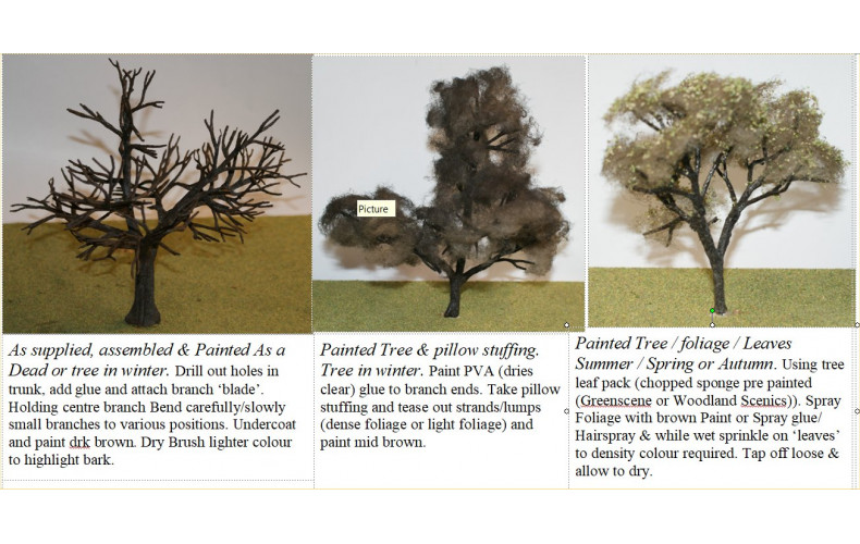 TRHowToo How to Make Dead /winter or Summer Spring Autumn Trees. 