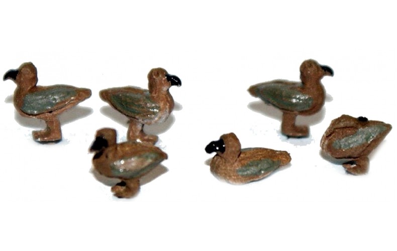 TT14 6 Ducks 3mm UNPAINTED TT Scale