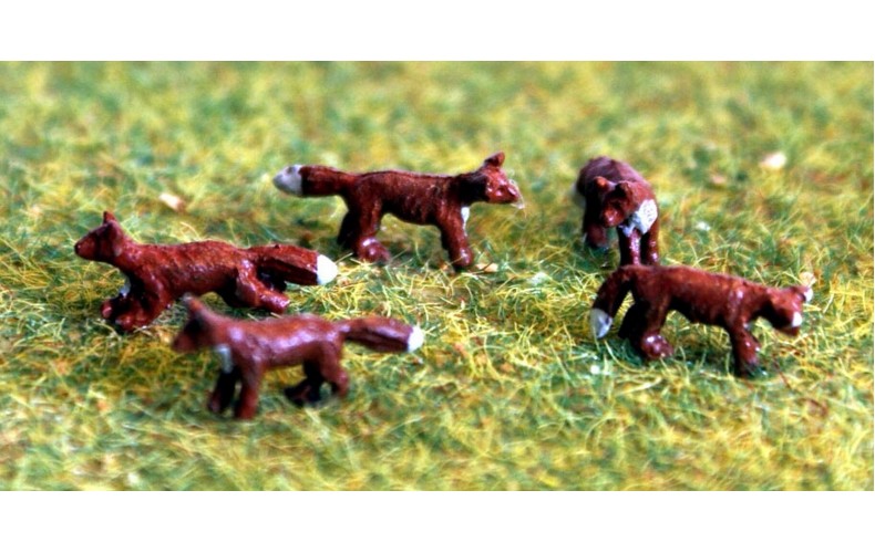 TT6 5 Foxes 3mm UNPAINTED TT Scale