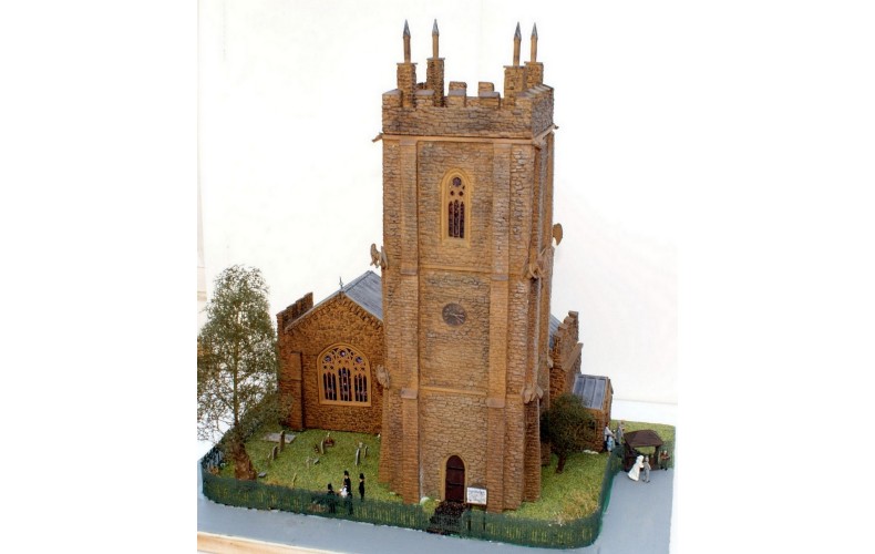 V20set Traditional Tower Church Unpainted Kit OO Scale 1:76