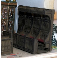 V20c Church Choir Stalls (carved wood units) Unpainted Kit OO Scale 1:76