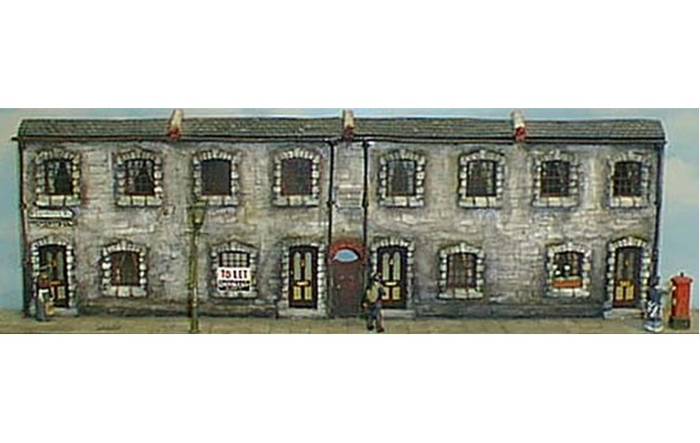 V5set Cottage fronts -terrace of 4 Unpainted Kit OO Scale 1:76