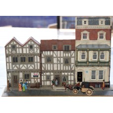 V9set 2 timbered & 1 Georgian houses -set Unpainted Kit OO Scale 1:76