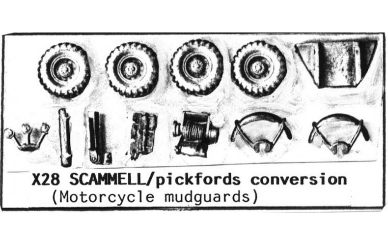 X28 Scam. Motor cycle wing conversion Unpainted Kit OO Scale 1:76