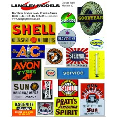 SMF13 Copies of old enamel signs -Garage signs large