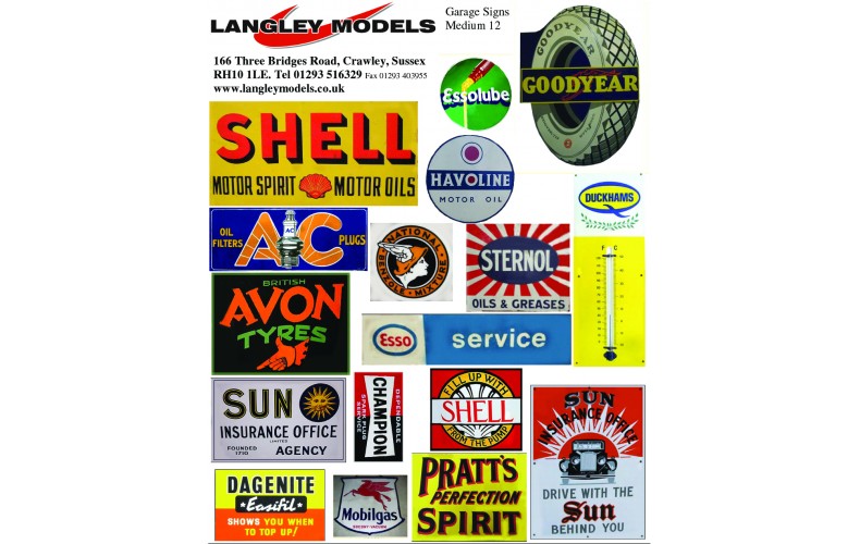 SMF13 Copies of old enamel signs -Garage signs large