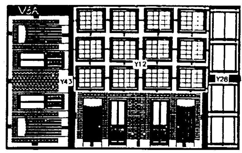 V6a etching for terraced Cottage backs (V6) Unpainted Kit OO Scale 1:76