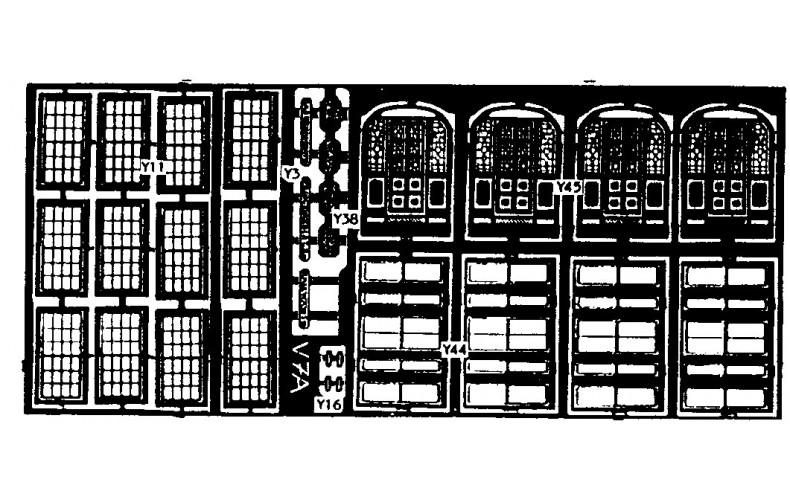 V7a etching for terraced Villa fronts (V7) Unpainted Kit OO Scale 1:76