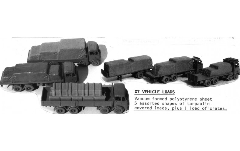 X7 6 x Lorry loads 'tarpaulin' covered Unpainted Kit OO Scale 1:76