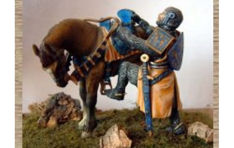 KS4 Knight Mounting Horse (54mm scale)