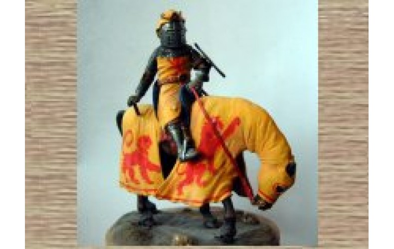 KS6 Knight on Caparisoned Horse (54mm scale)