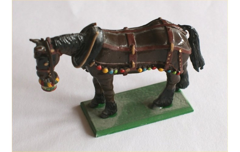 WW1p Waterways Harnessed Draft Horse Painted