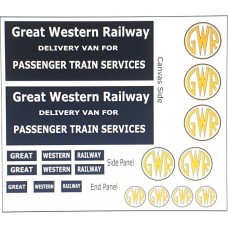T17G5D1 GWR Waterslide Transfer For G5 Railway Lorry (OO scale 1/76th)