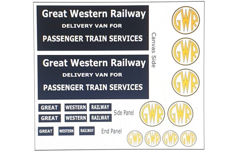 T17G5D1 GWR Waterslide Transfer For G5 Railway Lorry (OO scale 1/76th)